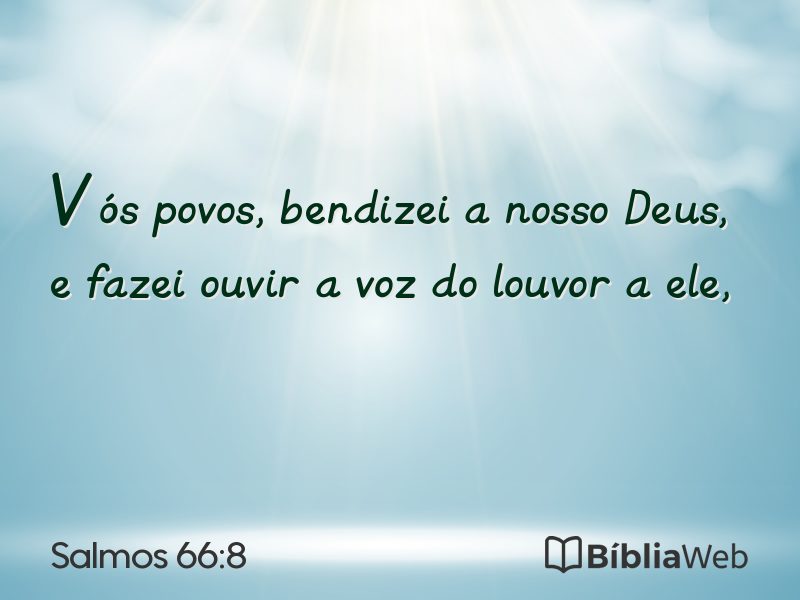 Salmos 66:8 em imagem para compartilhar