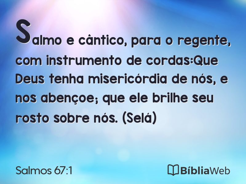 Salmos 67:1 em imagem para compartilhar