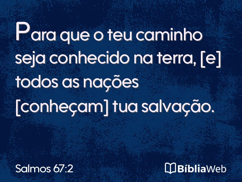 Salmos 67:2 em imagem para compartilhar