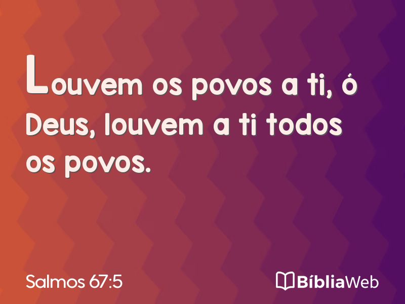 Salmos 67:5 em imagem para compartilhar