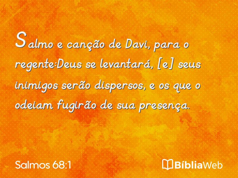 Salmos 68:1 em imagem para compartilhar