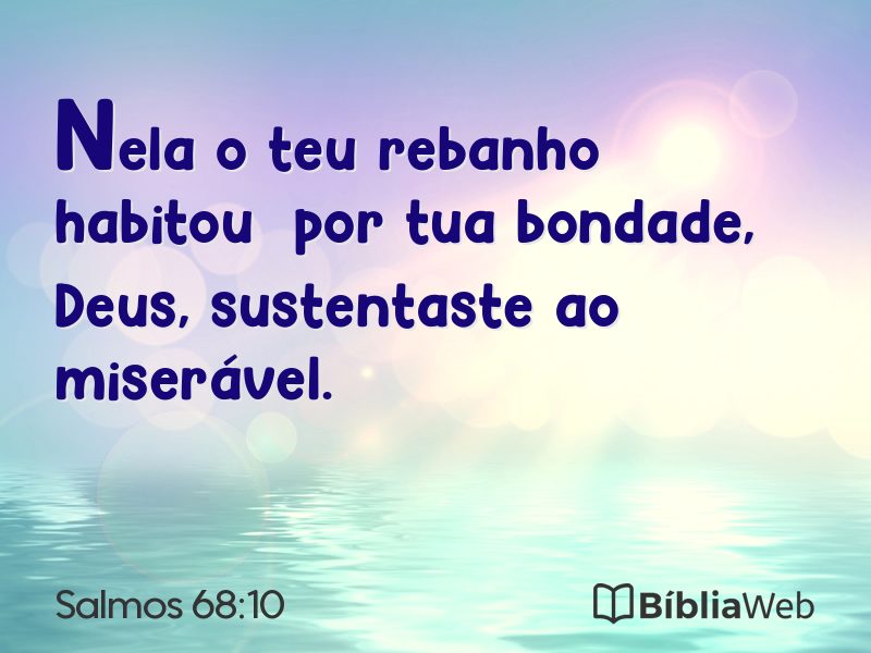 Salmos 68:10 em imagem para compartilhar