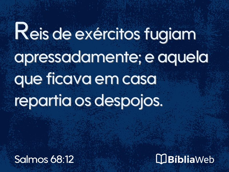 Salmos 68:12 em imagem para compartilhar