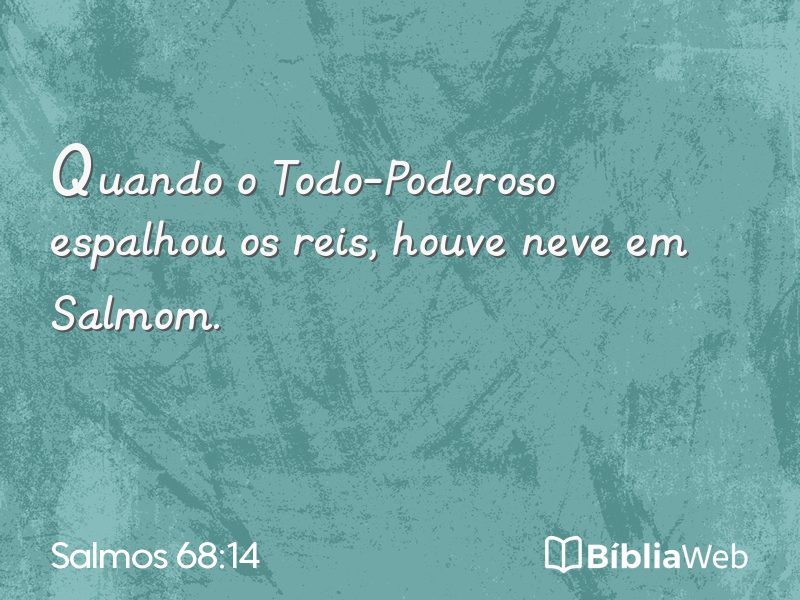 Salmos 68:14 em imagem para compartilhar