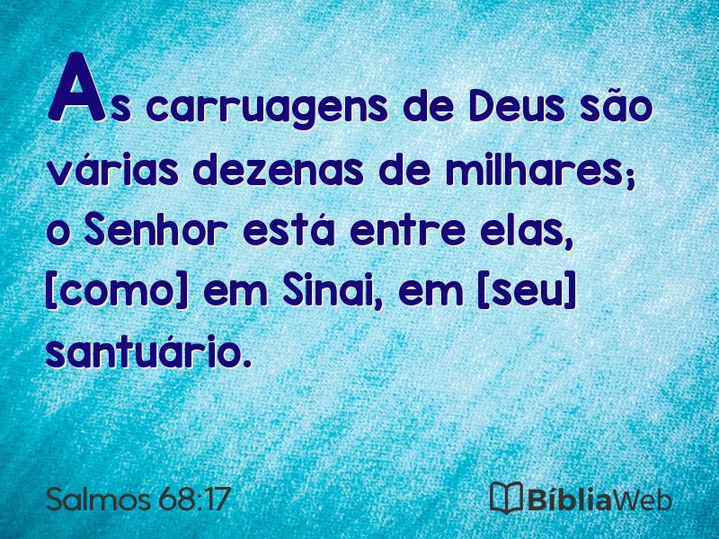 Salmos 68:17 em imagem para compartilhar