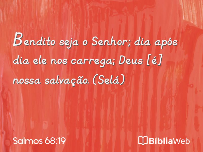 Salmos 68:19 em imagem para compartilhar