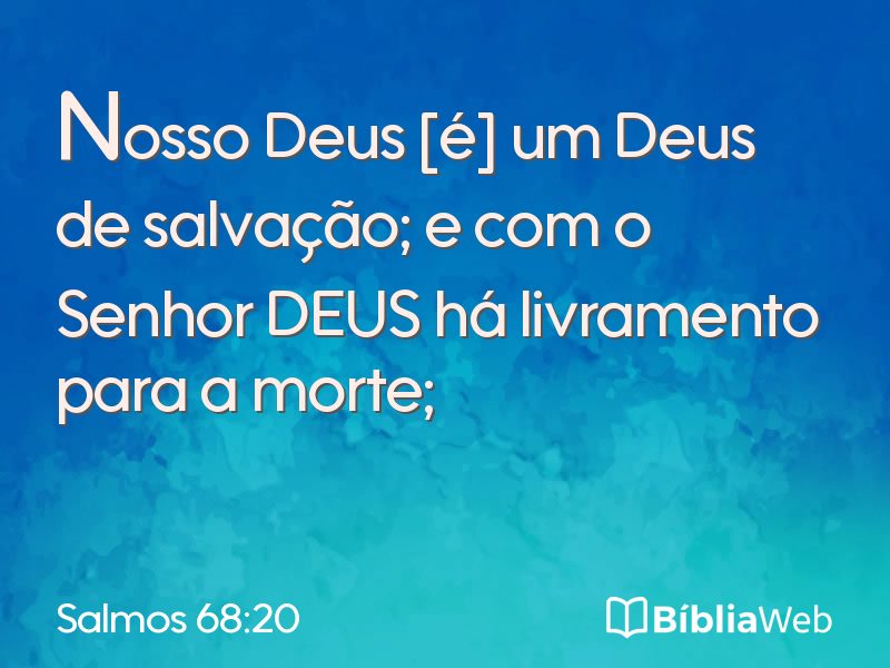 Salmos 68:20 em imagem para compartilhar