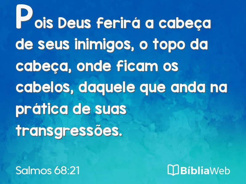 Salmos 68:21 em imagem para compartilhar