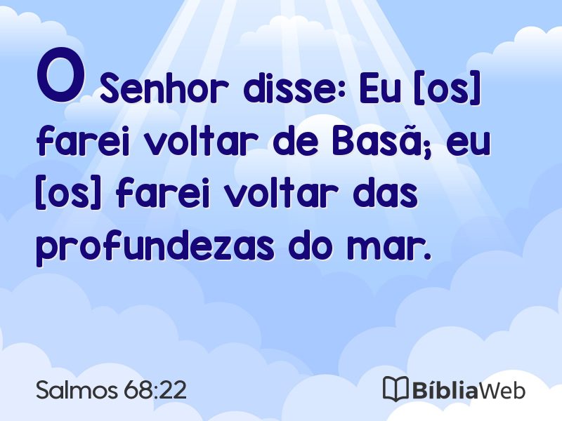 Salmos 68:22 em imagem para compartilhar