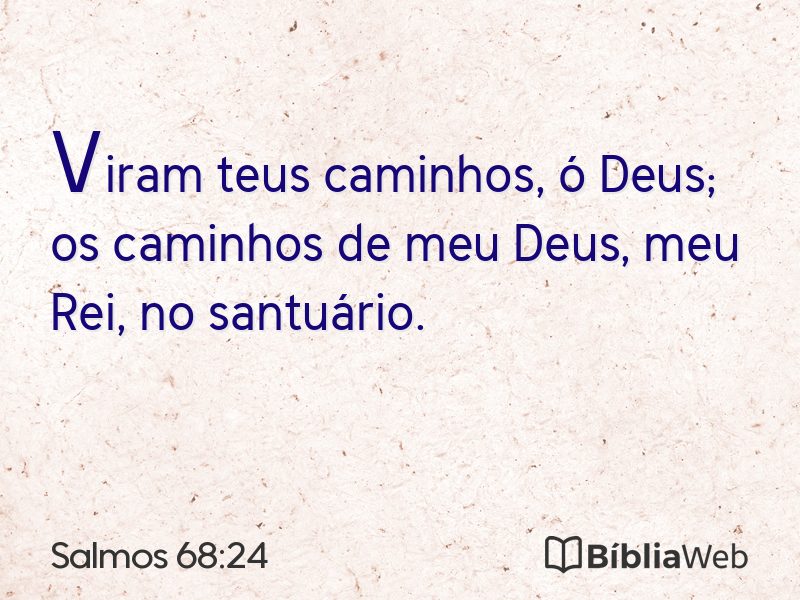 Salmos 68:24 em imagem para compartilhar
