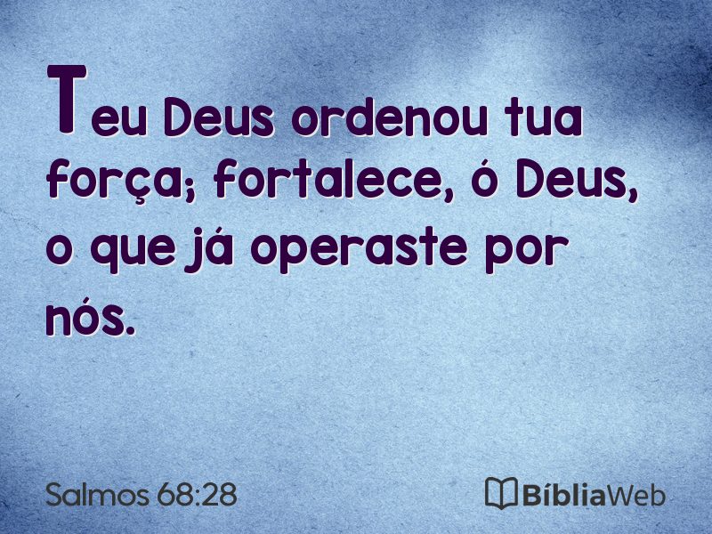 Salmos 68:28 em imagem para compartilhar