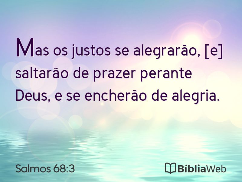 Salmos 68:3 em imagem para compartilhar