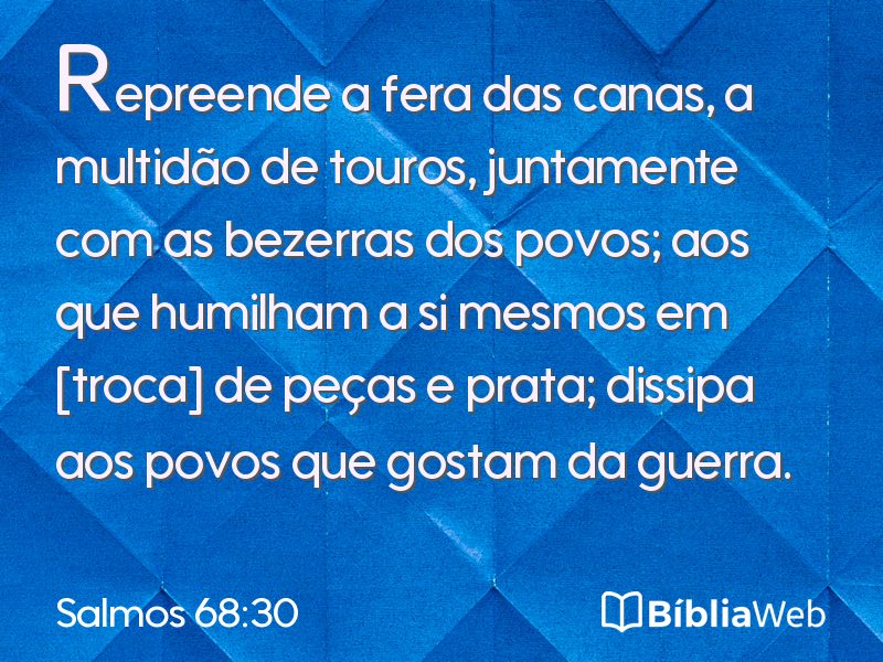 Salmos 68:30 em imagem para compartilhar