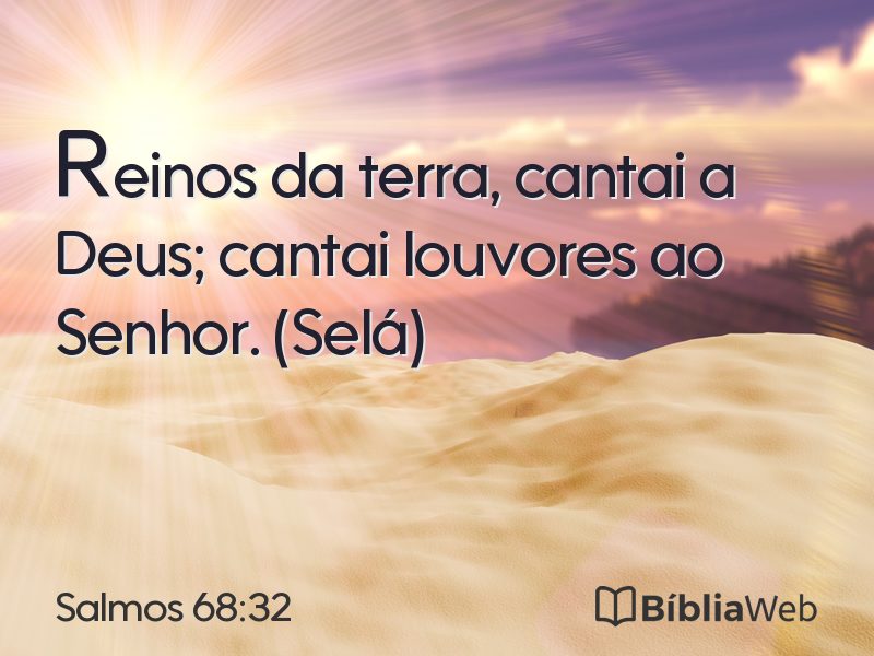 Salmos 68:32 em imagem para compartilhar