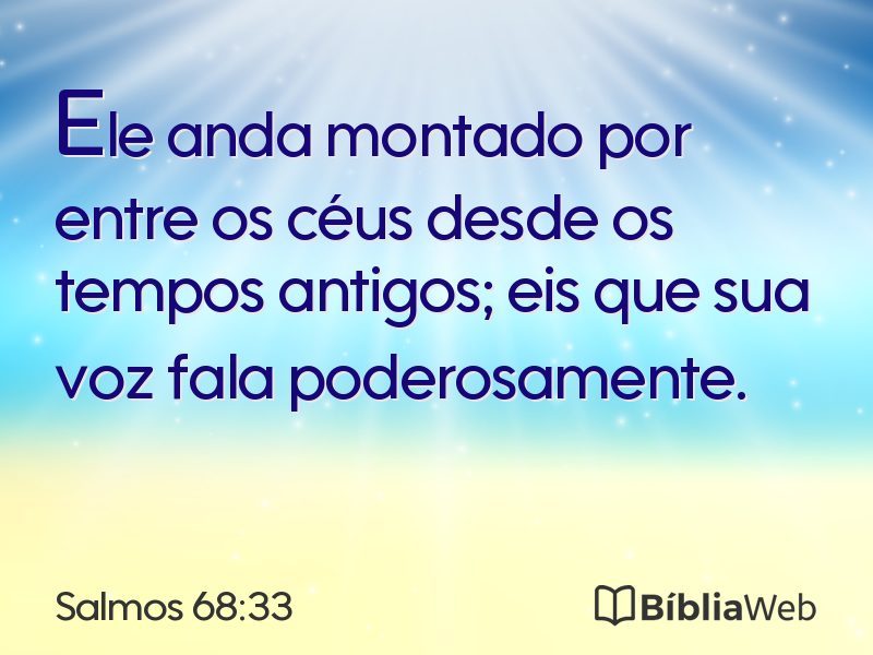 Salmos 68:33 em imagem para compartilhar