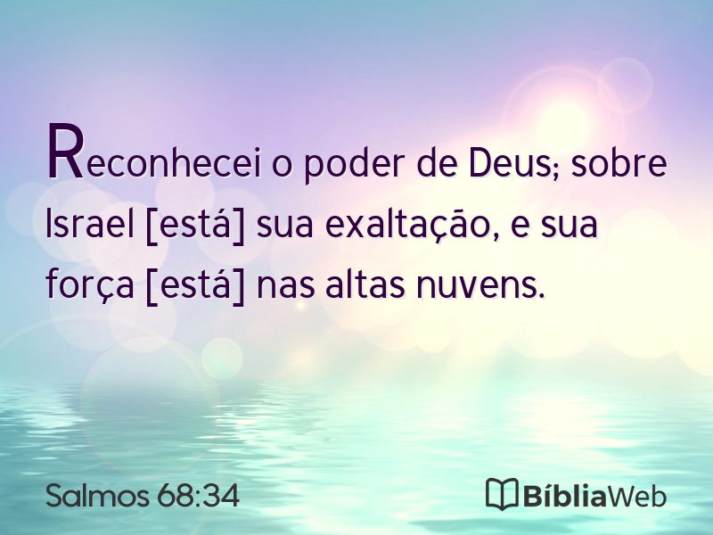 Salmos 68:34 em imagem para compartilhar