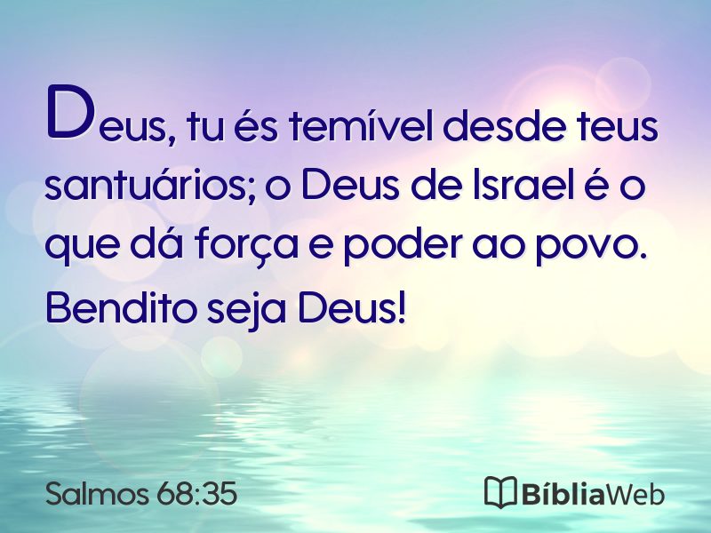 Salmos 68:35 em imagem para compartilhar