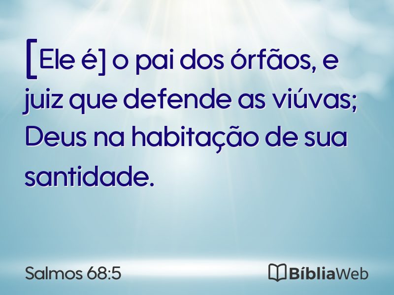 Salmos 68:5 em imagem para compartilhar