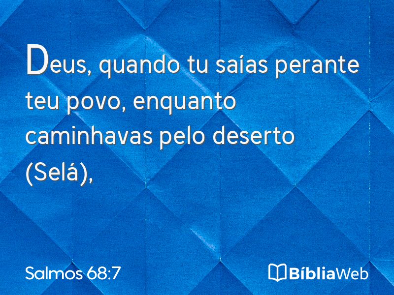 Salmos 68:7 em imagem para compartilhar
