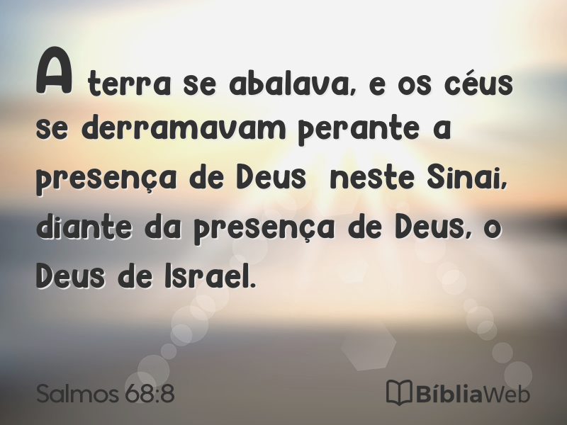 Salmos 68:8 em imagem para compartilhar