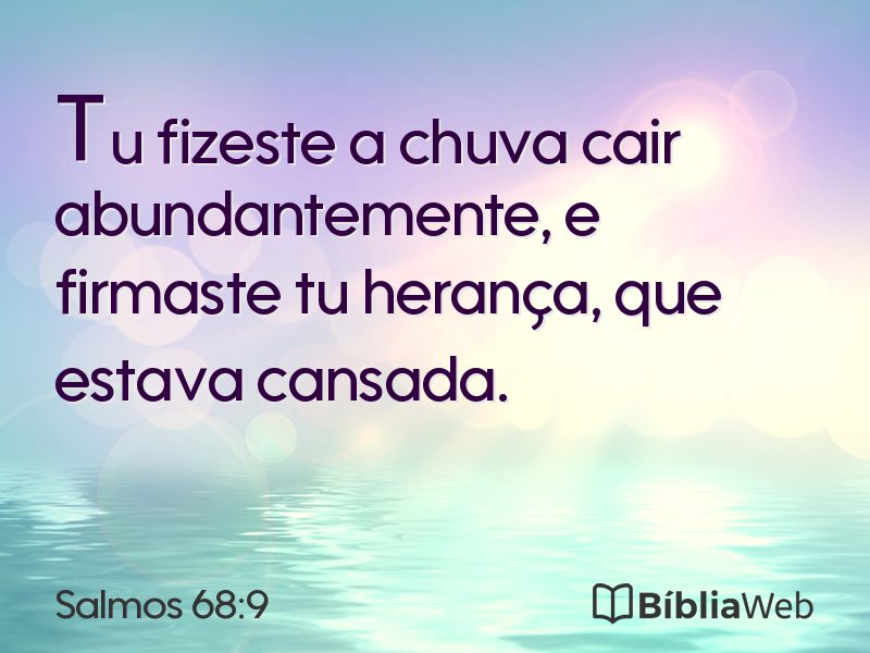 Salmos 68:9 em imagem para compartilhar