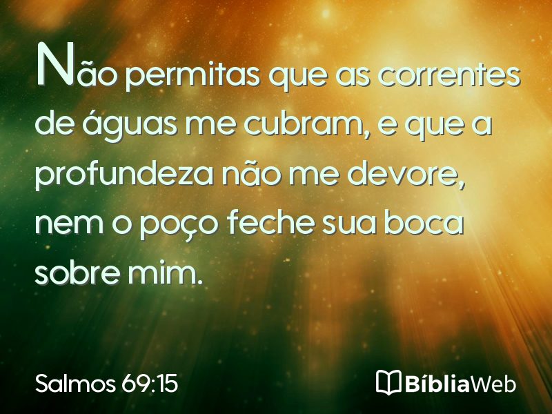 Salmos 69:15 em imagem para compartilhar