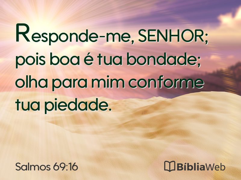 Salmos 69:16 em imagem para compartilhar