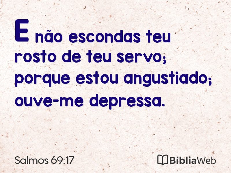 Salmos 69:17 em imagem para compartilhar