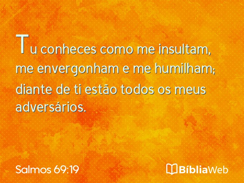 Salmos 69:19 em imagem para compartilhar