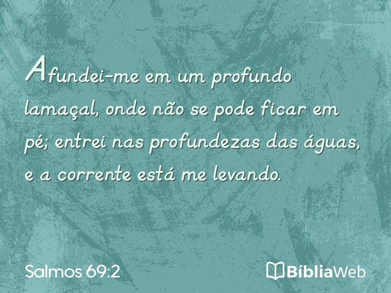 Salmos 69:2 em imagem para compartilhar