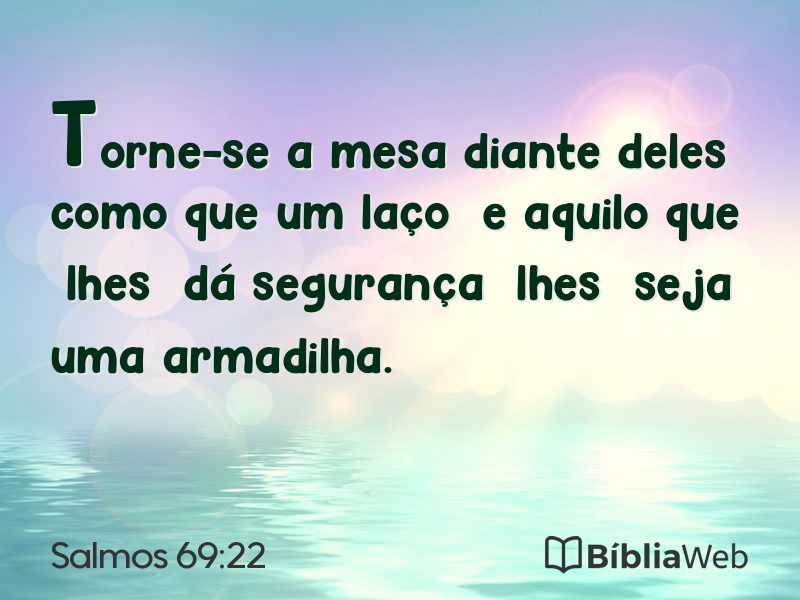 Salmos 69:22 em imagem para compartilhar