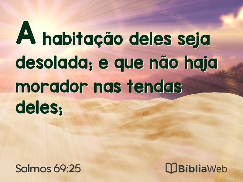 Salmos 69:25 em imagem para compartilhar