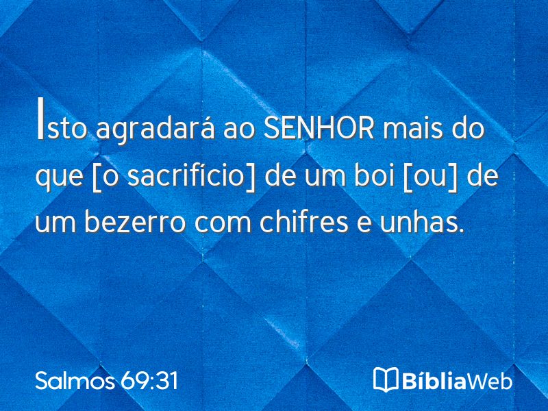 Salmos 69:31 em imagem para compartilhar
