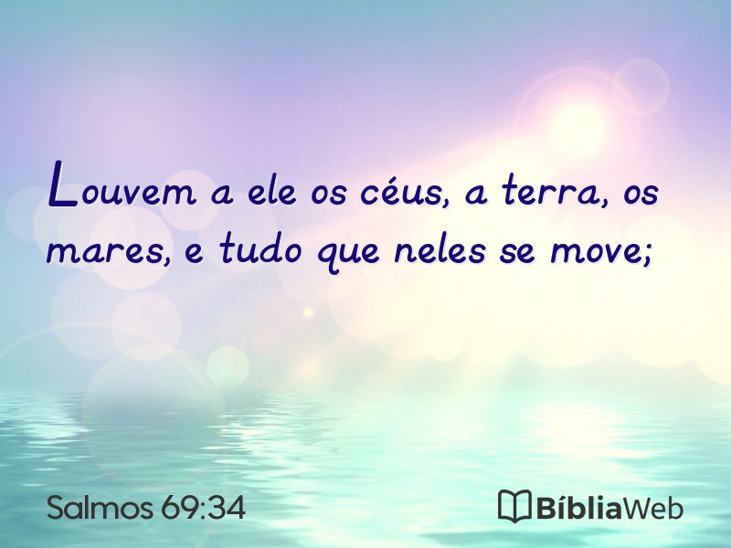 Salmos 69:34 em imagem para compartilhar
