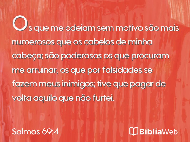 Salmos 69:4 em imagem para compartilhar