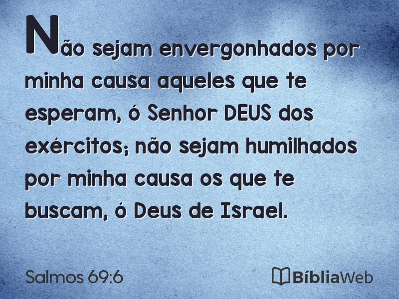 Salmos 69:6 em imagem para compartilhar