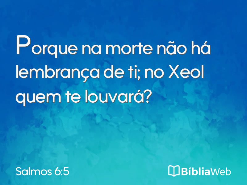 Salmos 6:5 em imagem para compartilhar