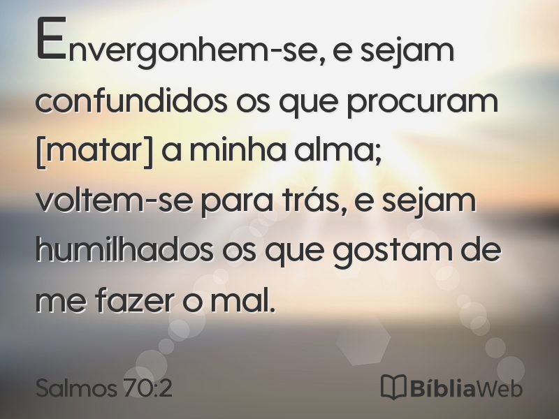 Salmos 70:2 em imagem para compartilhar