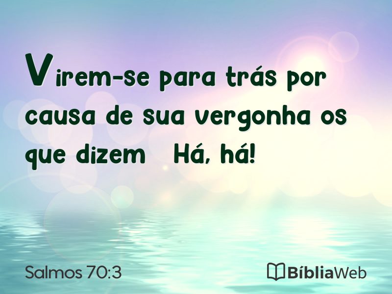 Salmos 70:3 em imagem para compartilhar