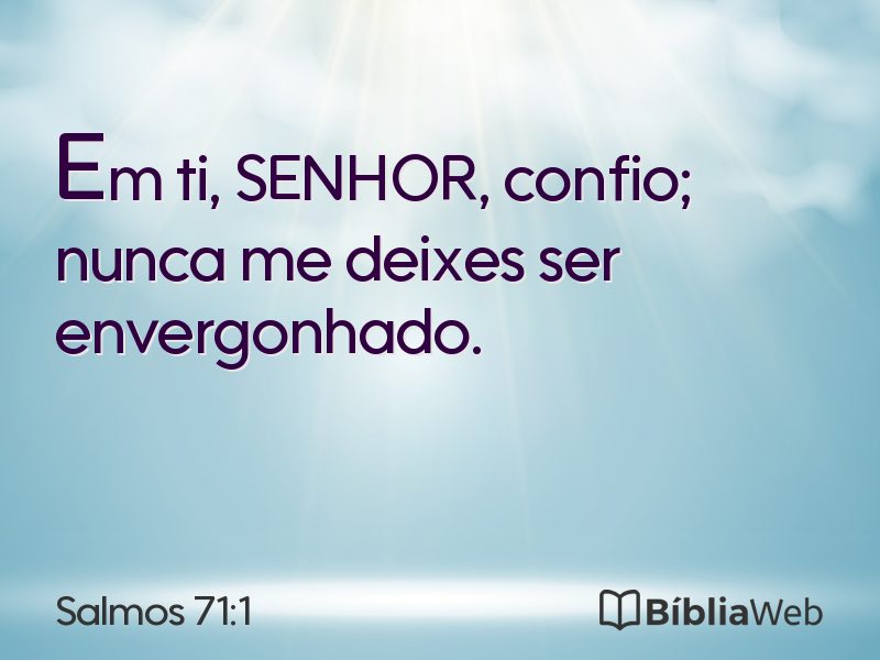 Salmos 71:1 em imagem para compartilhar