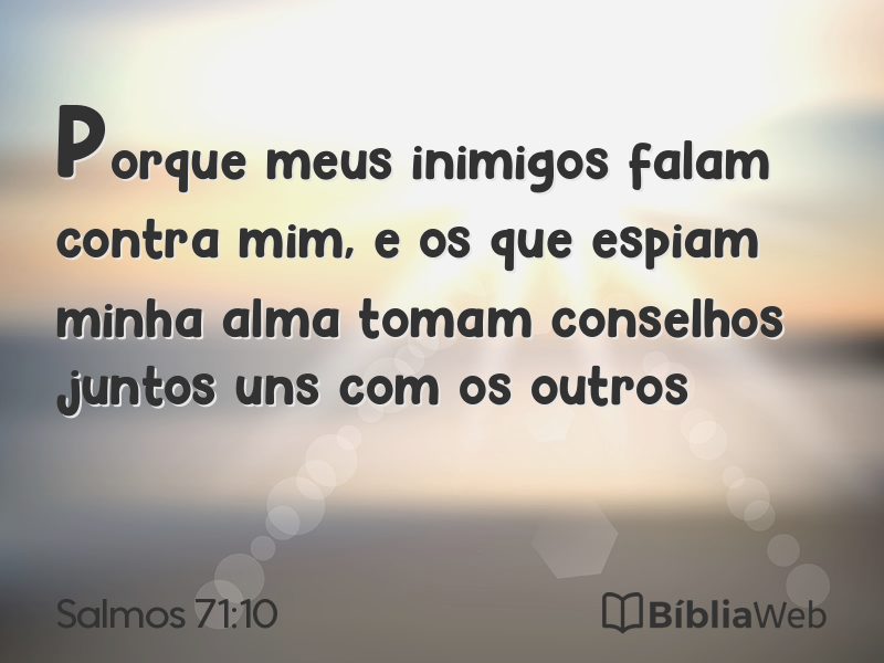 Salmos 71:10 em imagem para compartilhar