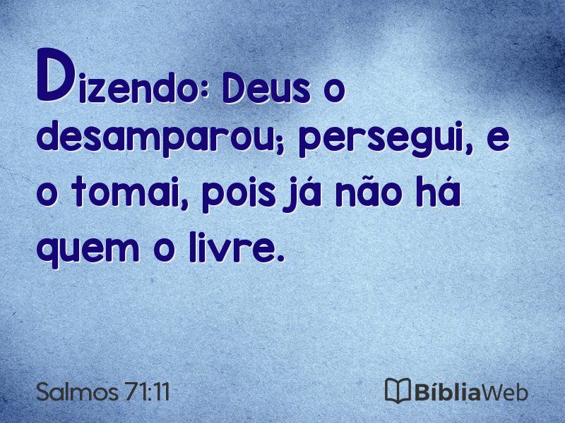 Salmos 71:11 em imagem para compartilhar