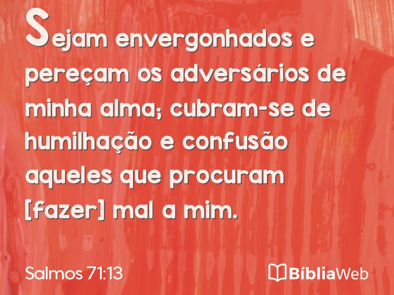 Salmos 71:13 em imagem para compartilhar