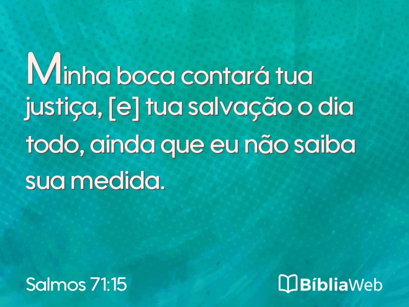 Salmos 71:15 em imagem para compartilhar