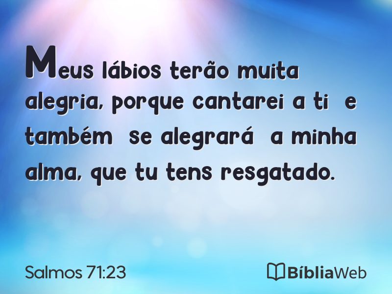 Salmos 71:23 em imagem para compartilhar