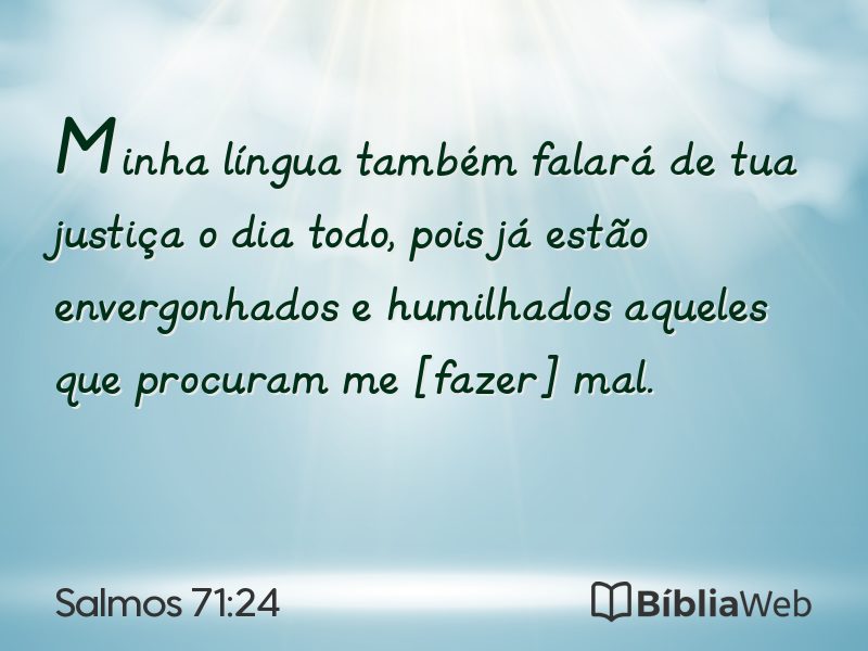 Salmos 71:24 em imagem para compartilhar