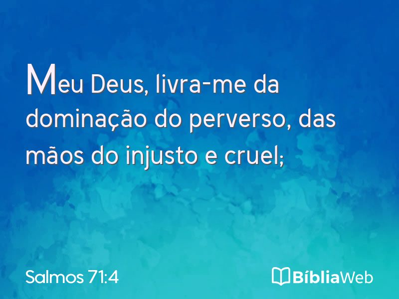 Salmos 71:4 em imagem para compartilhar
