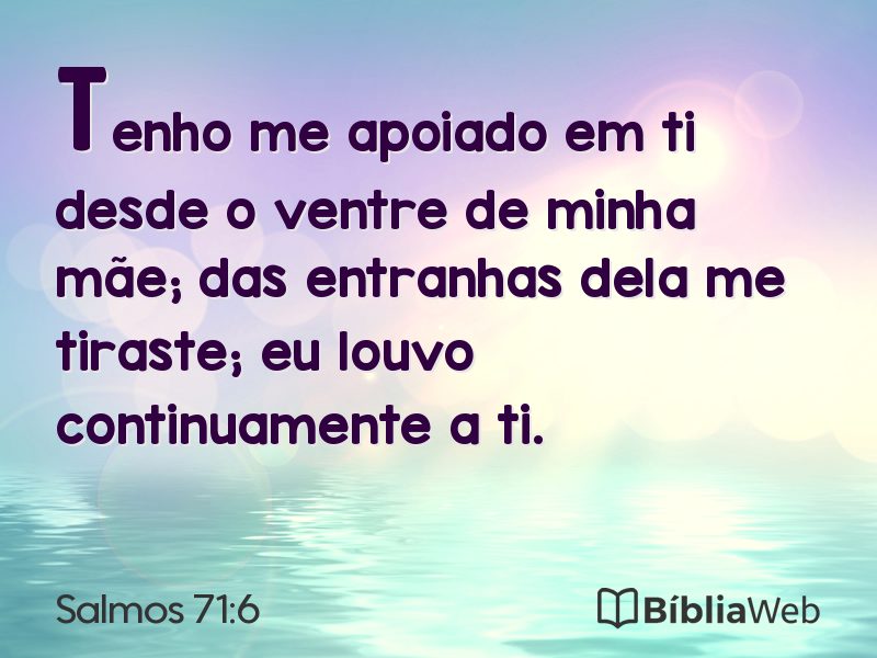 Salmos 71:6 em imagem para compartilhar