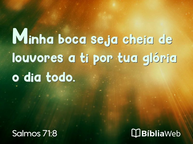 Salmos 71:8 em imagem para compartilhar
