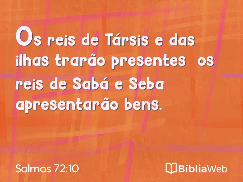 Salmos 72:10 em imagem para compartilhar